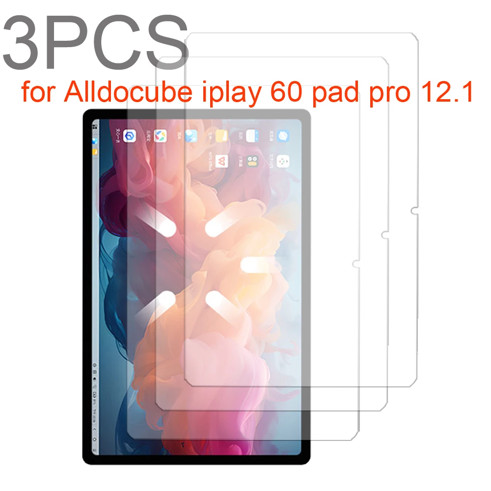 3PCS Glass screen protector for Alldocube iplay 60 pad pro 12.1'' 2024 tablet protective film 9H hardness