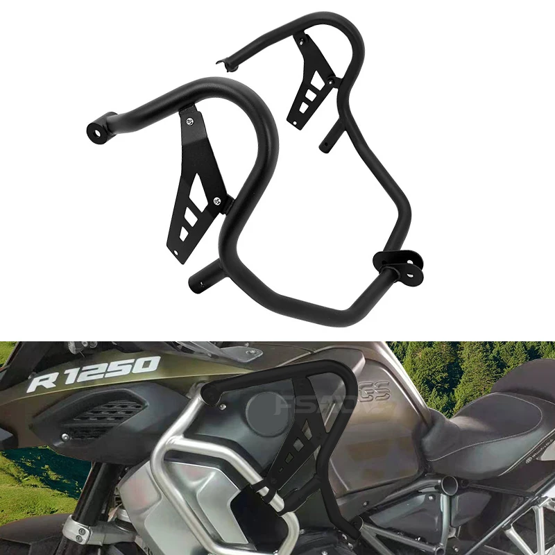 

Black/Silver Engine Protetive Guard Crash Bar Tank Guard Protector For BMW R1250GS LC ADV R1250 GS Adventure R1250GSA 2019-2023