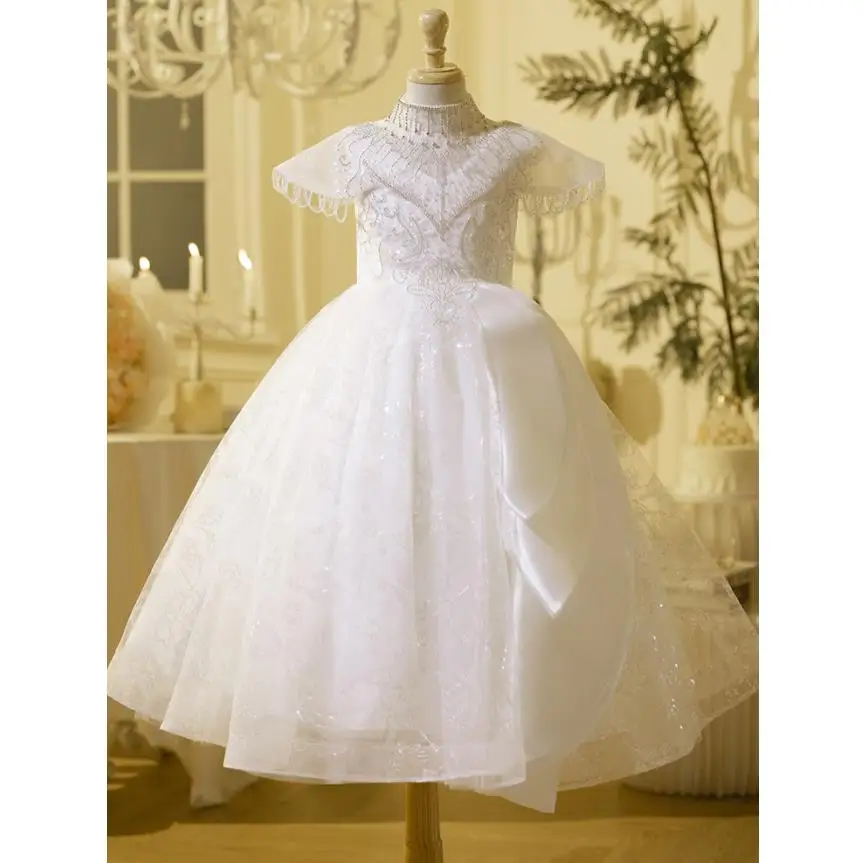 

High-End Children's Evening Gown Host Piano Performance Wedding Birthday Girls Party Dresses A4124 Vestidos Bridesmaid Dresses