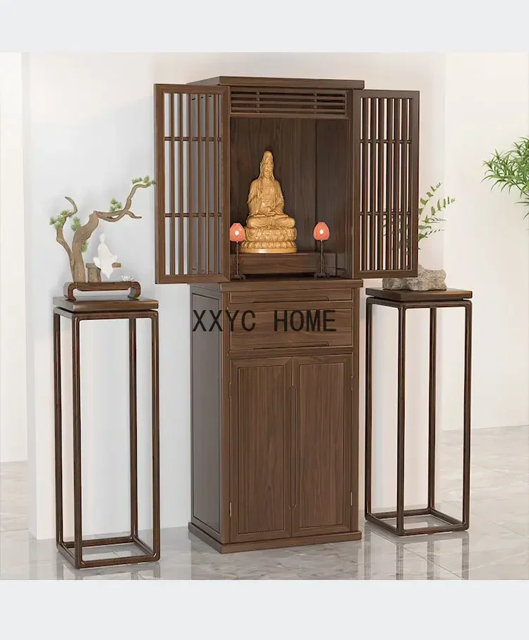 

Buddha Shrine New Chinese Style Clothes Closet Solid Wood Altar Altar Altar Cabinet Shrine