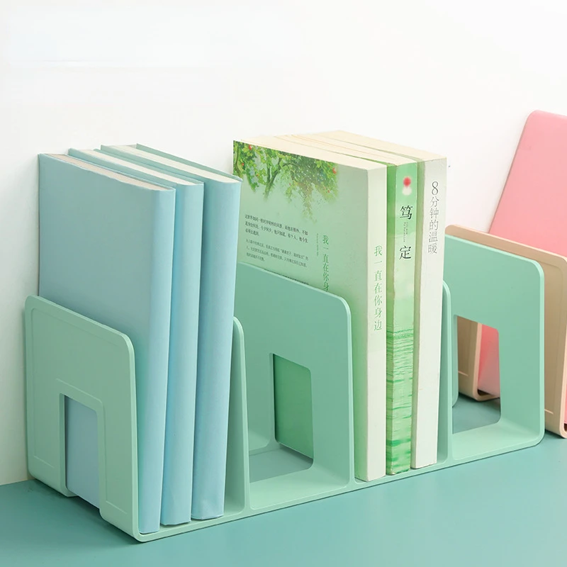 Solid color Multi-purpose Plastic Book Magazine Storage Stand Organizer Holder Desk Organizer for Book CD Magazine File