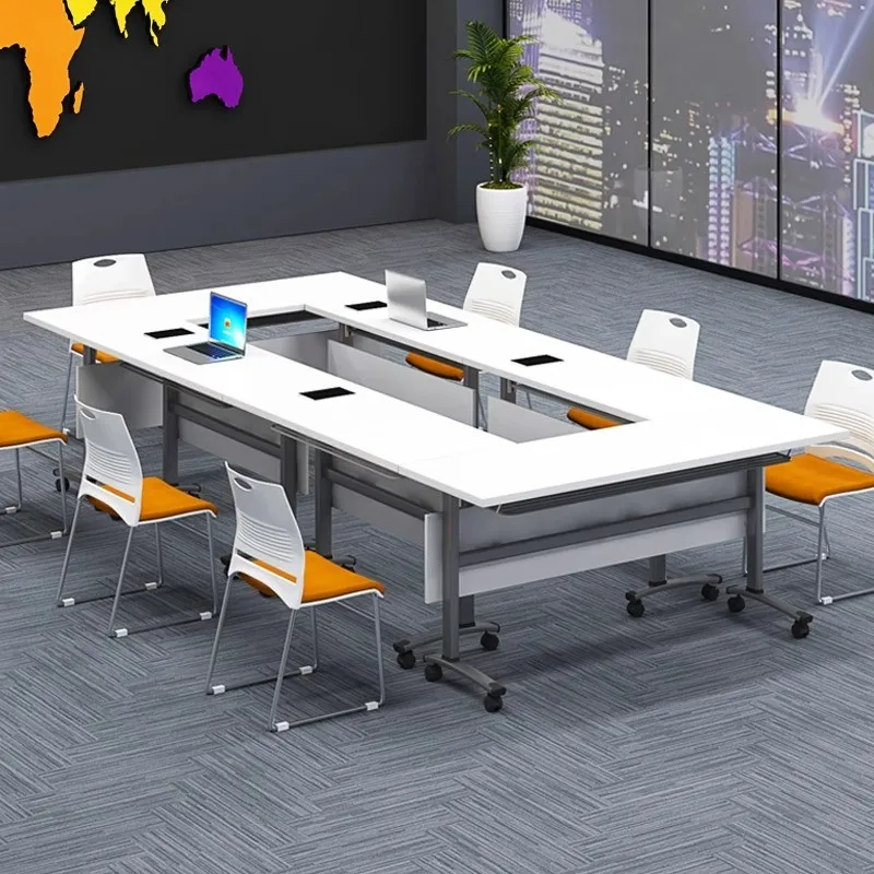 

Folding training table, desk and chair combination, tutoring class, educational institution