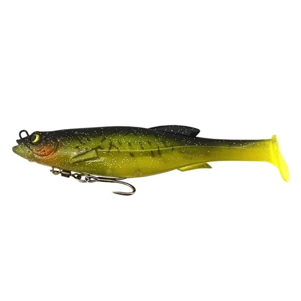 1PC 9cm/9g 12,5 cm/21g Zander Hecht Angeln Lockt Swimbait paddel Schwanz Realistische Weiche Kunststoff Köder Mit Salzwasser Süßwasser Haken