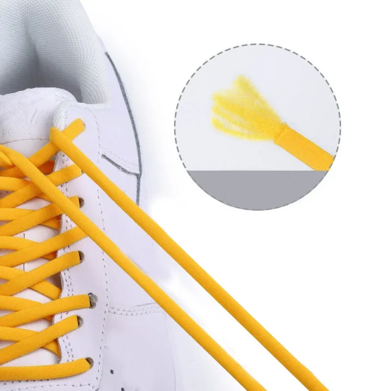 Kids Adult Semicircle Shoelaces Quick Lazy Capsule Buckle Laces Elastic No Tie Shoelaces for Sneakers Metal Lock Shoestrings