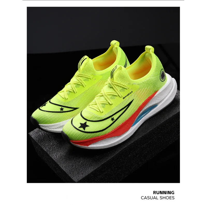 Nieuwe herfst herenschoenen 2025 - ademende hardloopschoenen van mesh, gedempte koolstofplaat snelheidstraining, antislip duurzame wandelschoenen