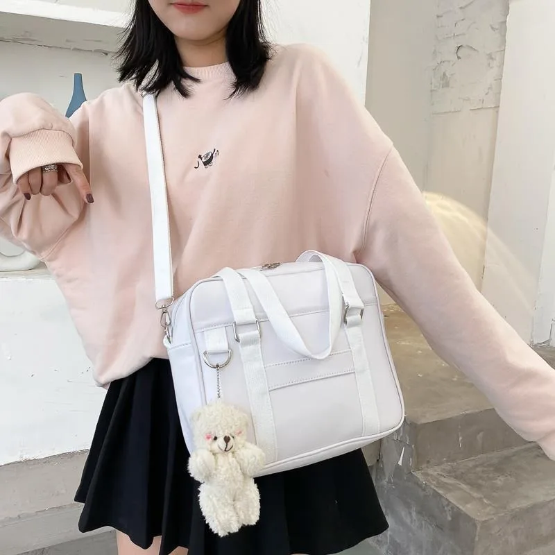 PU Leather Shoulder Bags Women Japanese Style Sweet Girl Casual Crossbody Bag Large Capacity Commuter Fashion Handbags Daily