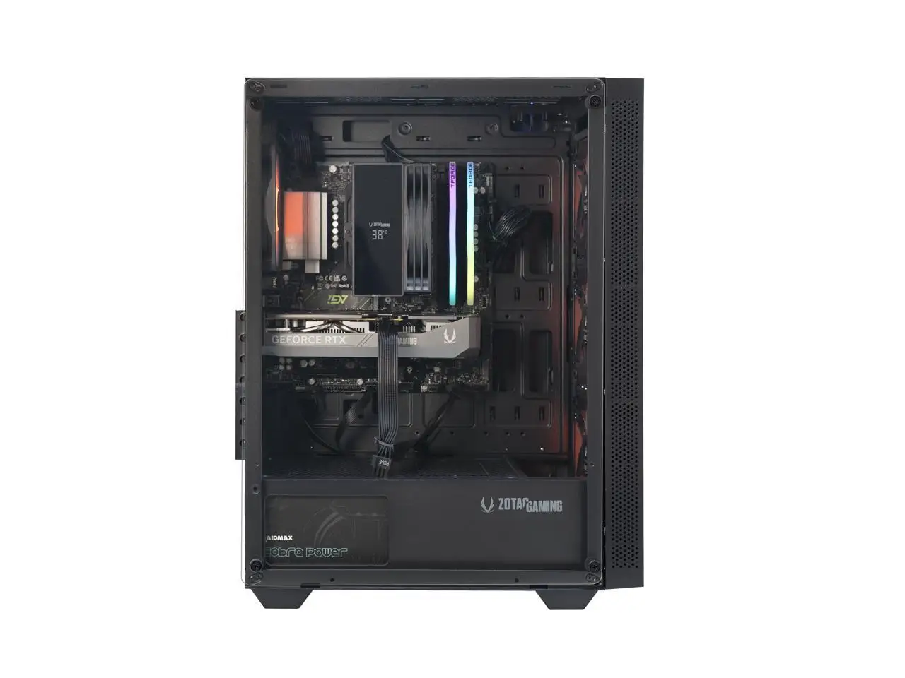 PCs para Juegos ZOTAC GAMING Serie MEK - NVIDIA GeForce RTX 5050, AMD Ryzen 5 5500 4.2GHz, 16GB RGB DDR4, 1TB NVME M.2 SSD, 650W 80+ GOLD PSU, WiFi 6E, Windows 11 Home