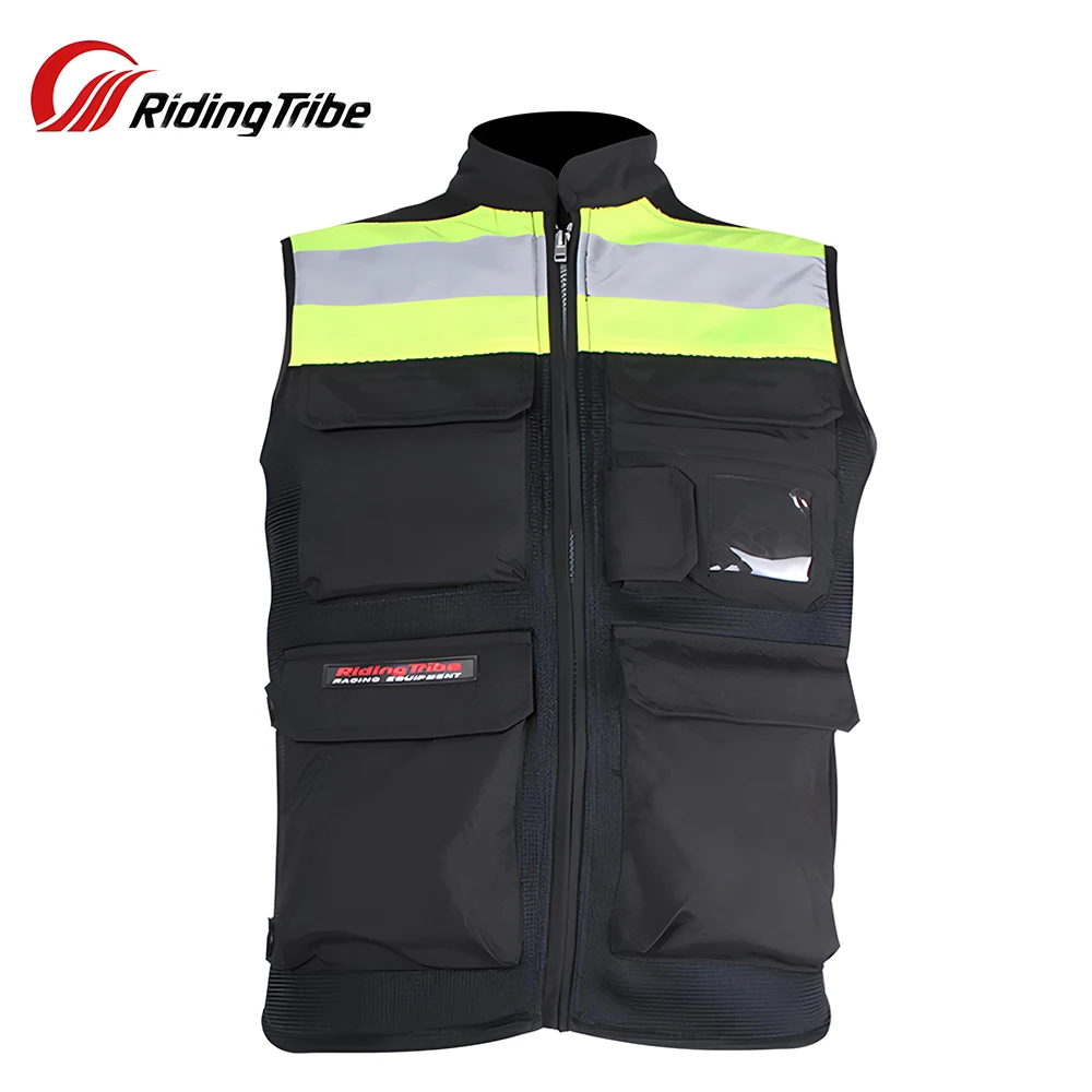 Men\'s Motorcycle Reflective Vest Motocross High Visibility Jackets Waistcoat Motorbike Racing Non-sleeve Touring Clothes