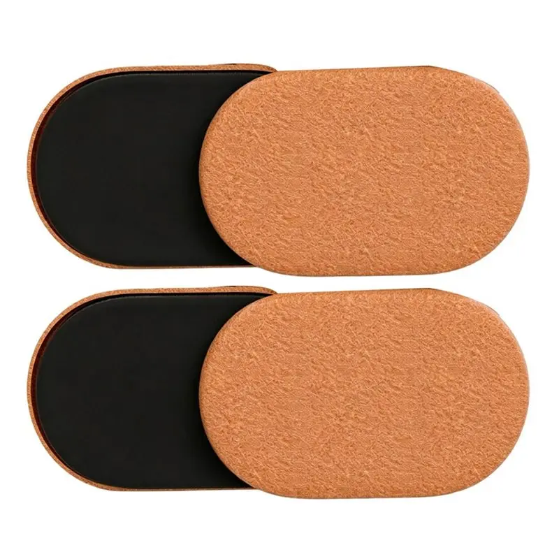 

ABKU-4 Pcs Furniture Sliders For Hardwood Floors Felt 9-1/2" Oval Reusable Furniture Slider, Felt Sliders Effortless Moving