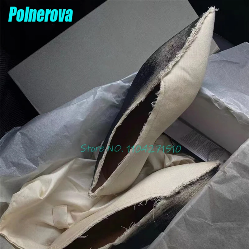 Retro Black White Mixed Colors Pumps for Women Spring Summer New Shallow Pointed Toe Flat Shoes Fashion Versatile Casual Shoes