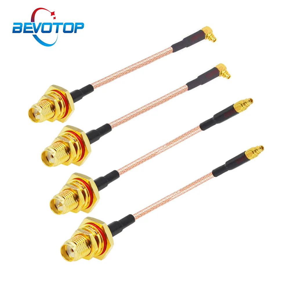 1PCS Waterproof SMA to MMCX Cable SMA /RP-SMA Female to MMCX Male Straight/ Right Angle 90° RG316 Pigtail RF Coaxial Jumper