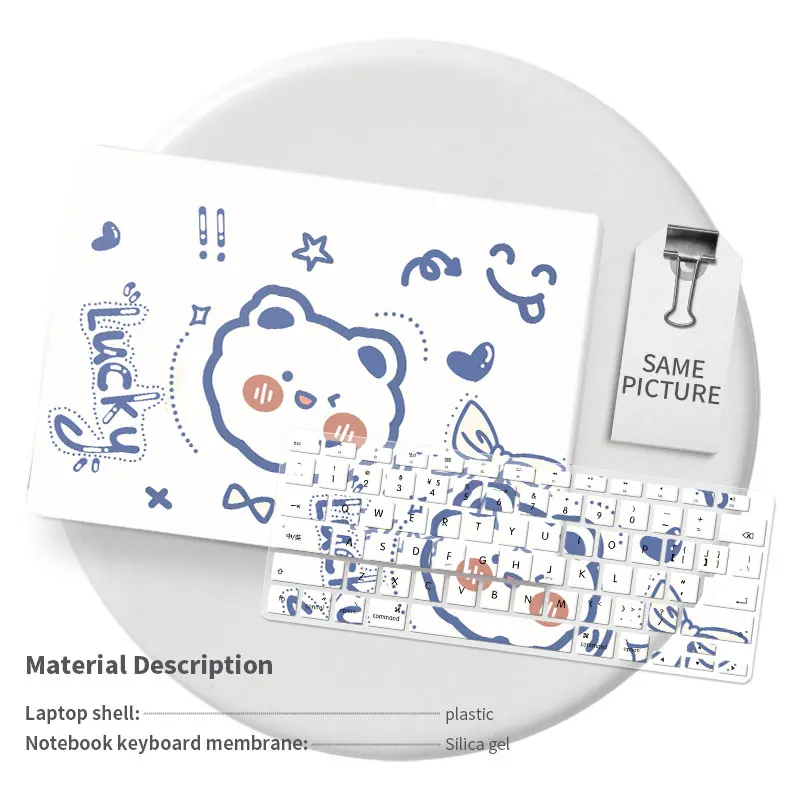 DIY Etui na laptopa z twardą powłoką Silikonowa osłona klawiatury Folia na Macbook A2337/A2338/A2681/A2442/A2485 Wodoodporna osłona