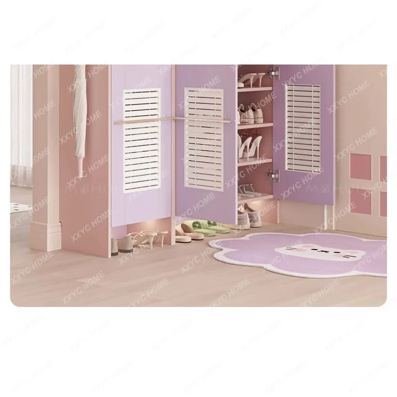 XX Venetian shoe cabinet storage integrated two-in-one good-looking  household door combination