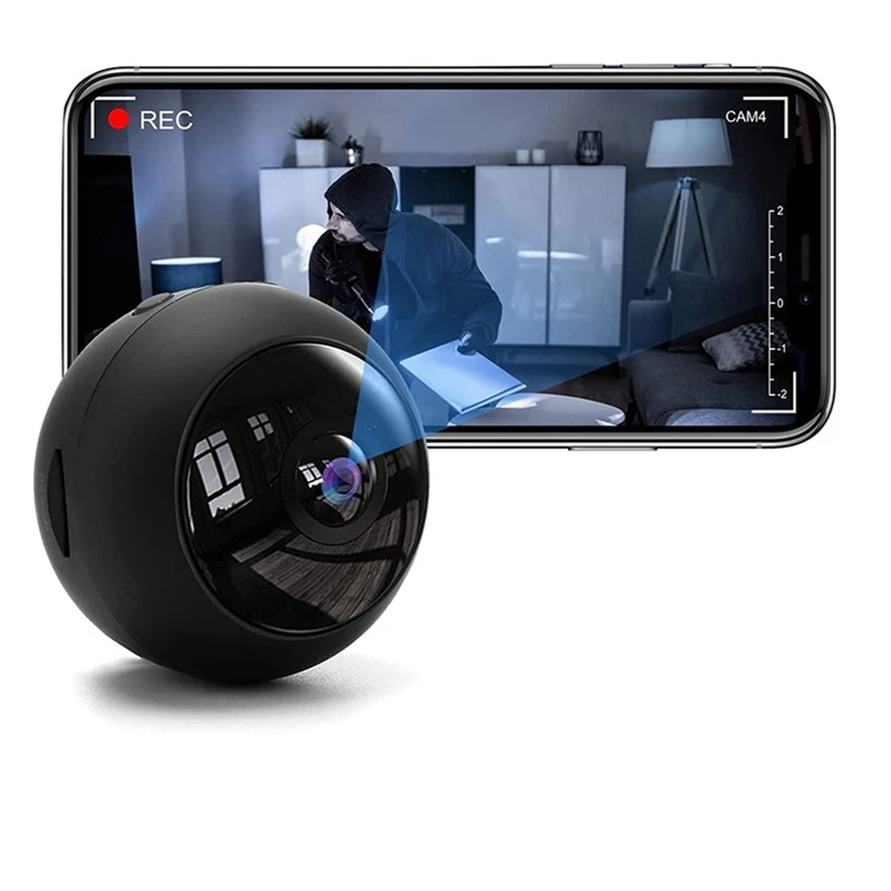 N11R- Fisheye-HD-Night-Vision-Smart-Home-Pequeno-Vigilância-1080P-Mini-Câmera-Wifi-Câmera--Segurança-Proteção-View Remoto