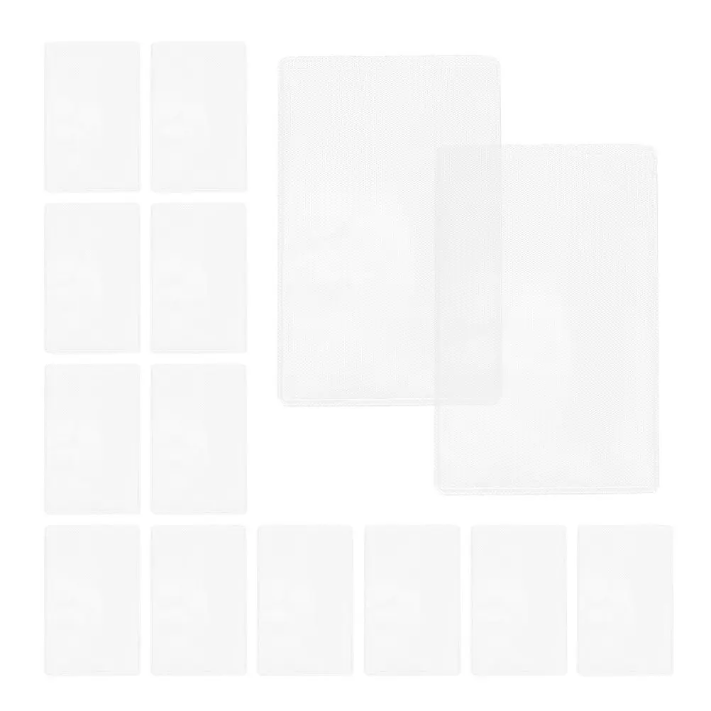 50Pcs Card Sleeves Clear Semi-Translucent Plastic Id Badge Protector Waterproof Dustproof for Credit Business Cards