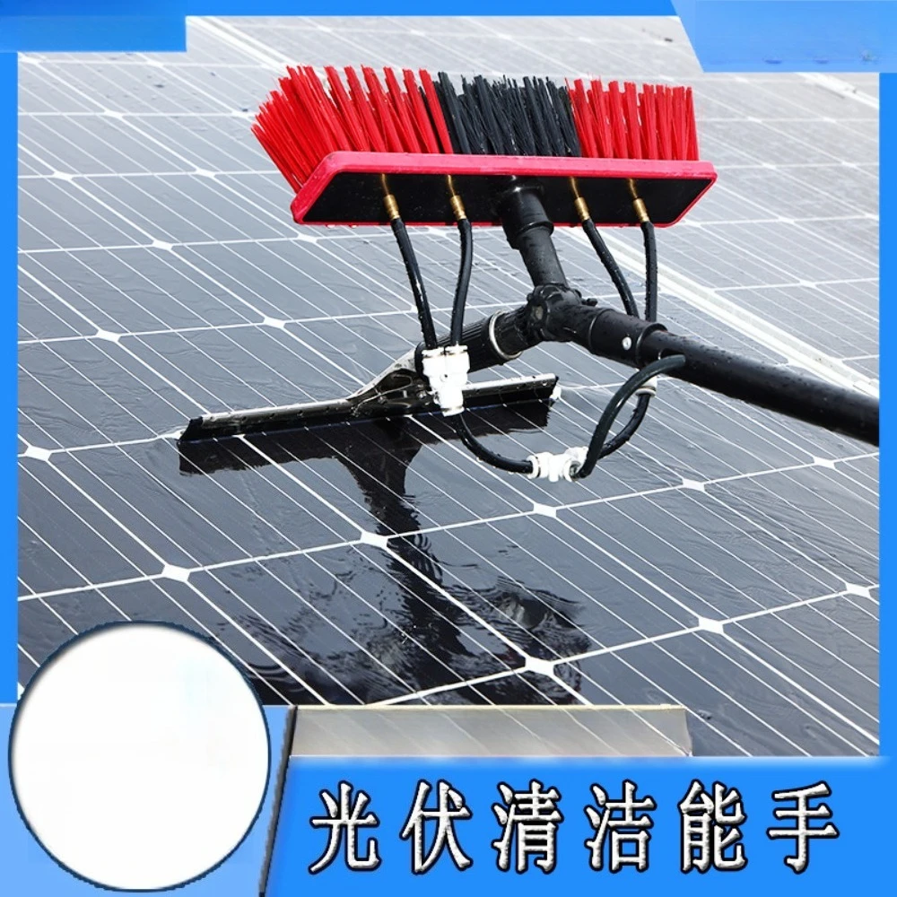 3.6/4.6 meters Solar Panel Cleaning Brush Telescopic Water Brush Soft Bristle Glass Window Exterior Wall Cleaning Tools