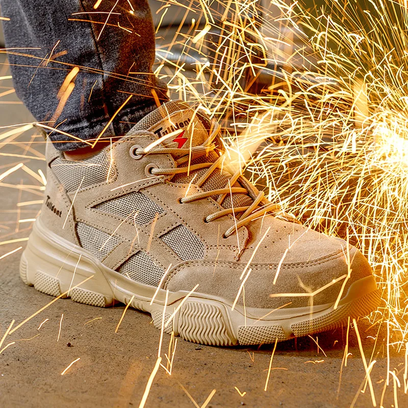 Insulation 10KV Safety Shoes Men Anti-smash Breathable Electrician Welding Work Boots  Puncture-Proof Male Footwear