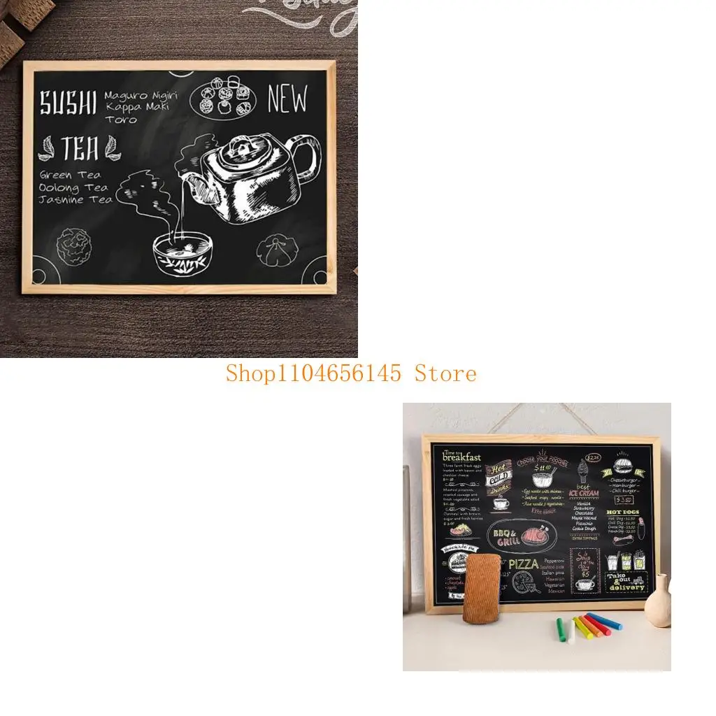 5asd Small Chalkboard Double-Sided Hanging Blackboard Writeable Blackboard