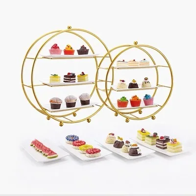 Chic European Dessert Platform-Not Just for Display Ideal for Tea Break Buffets Elegant Exhibition Frame