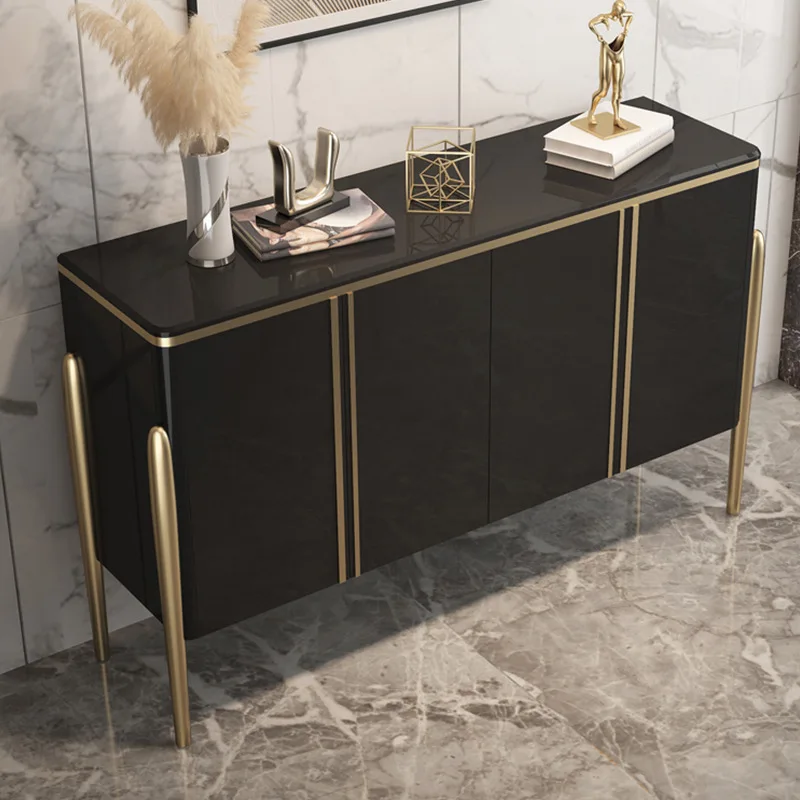 Armário lateral de laje de rocha de luxo, moderno, simples e leve