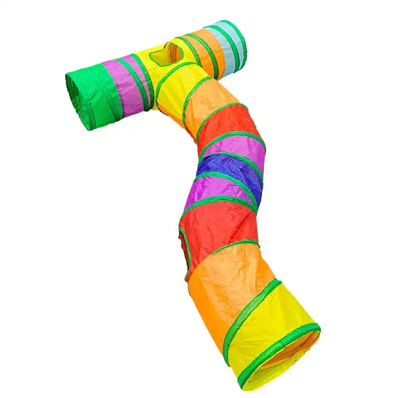 Cat Play Tunnel Interactive Pet Supplies With Peek Hole Peek Hole Interactive Kitten House Colorful Pet Supplies For Small