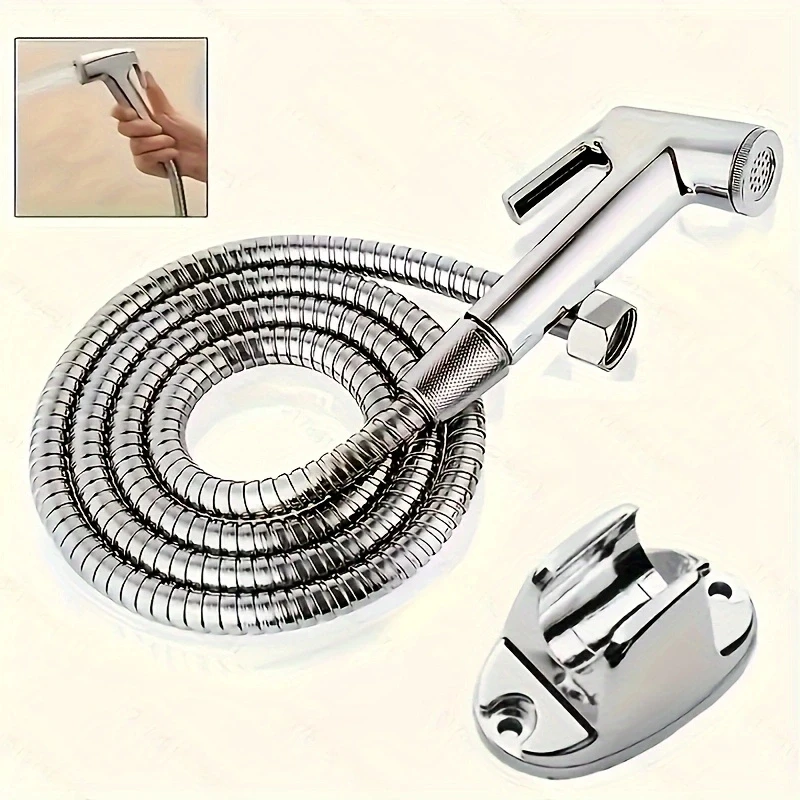 Duschkopf-Set, 3-teilig, inklusive Handbrause, Schlauch und Halterung, Hochdruck-Duschkopf-Set, Badezimmerzubehör