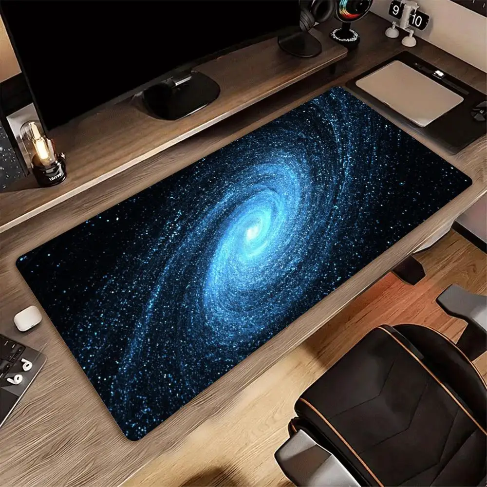 Large Mousepad Cosmic Star Orbit Light Trail Mousepads Keyboard Mat Deskpad Pc Game Art Desk Mats For Office Laptop Desktop