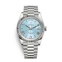 LGXIGE Sky Blue Watch of Men 40mm Day Date Retro Quartz Wristwatches Top Brand Luxury Male Wrist Watch For Men Waterproof Clock