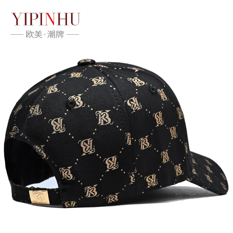 European and American trendy hats, men\'s Korean printed embroidered baseball caps, seasonal fashionable and stylish duckbill cap