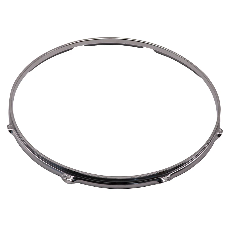 One Pair 18 Inch 8 Hole Drum Rim Drum Hoop Iron Silver Plated Up and Down 2mm Thickness