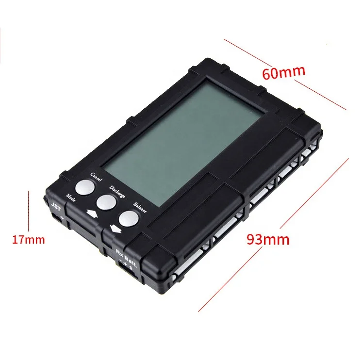 Digital 3-in-1 Battery Discharger Balancer Meter Tester for RC 2-6S Lipo Li-Fe NiMH Batteries Voltage Checker for Capacity