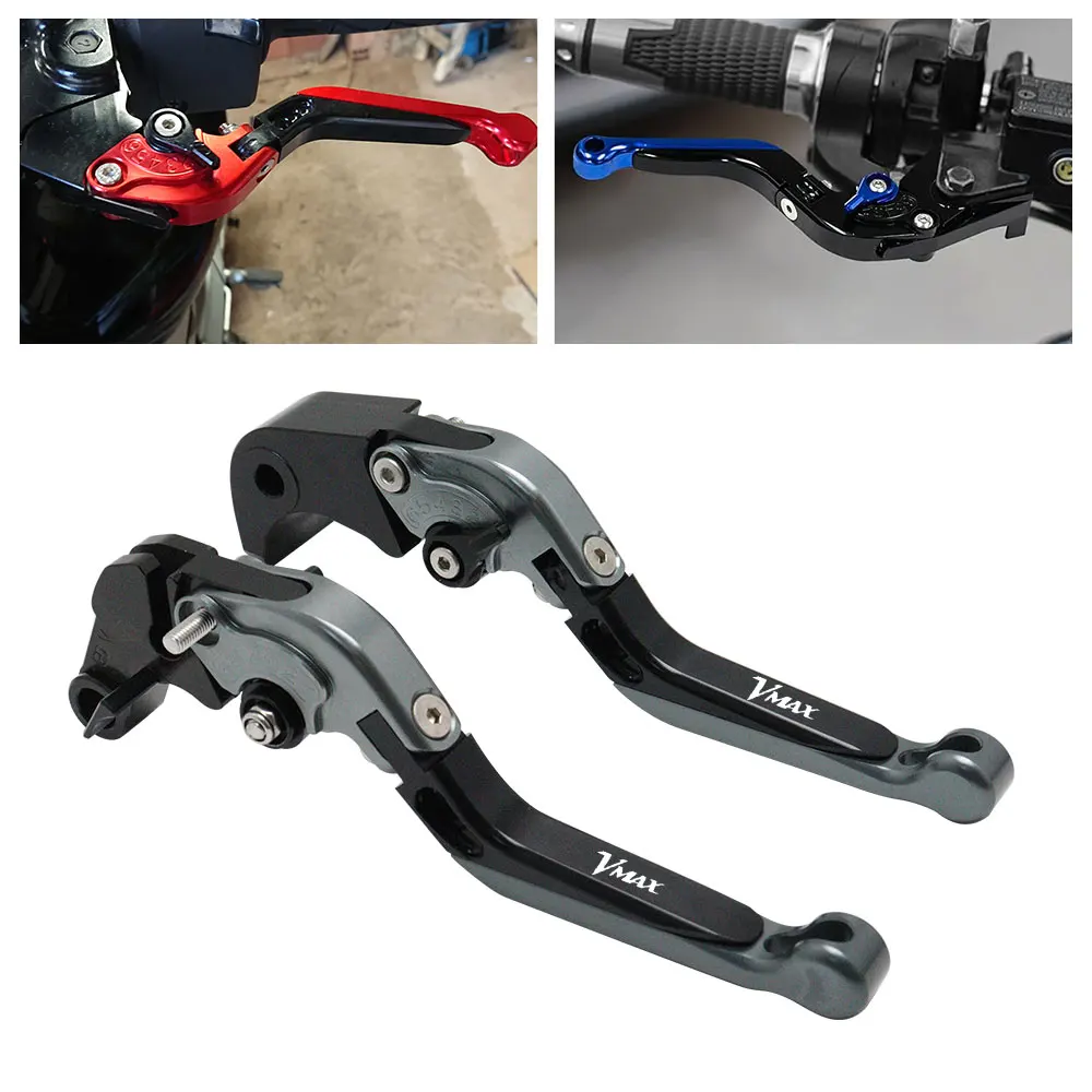 

Fit YAMAHA V-MAX VMAX1200 VMAX1700 1999-2004 2009-2018 Motorcycle Adjustable Folding Extendable Brake Clutch Levers Handle Parts