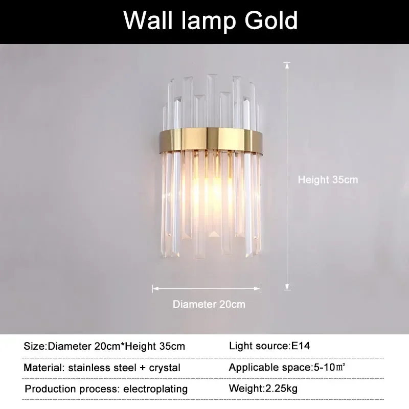 Luxe gouden kristallen plafondhanglamp bescheiden woonkamer eettafel kamer keuken hangende kroonluchter woondecoratie binnenlampen