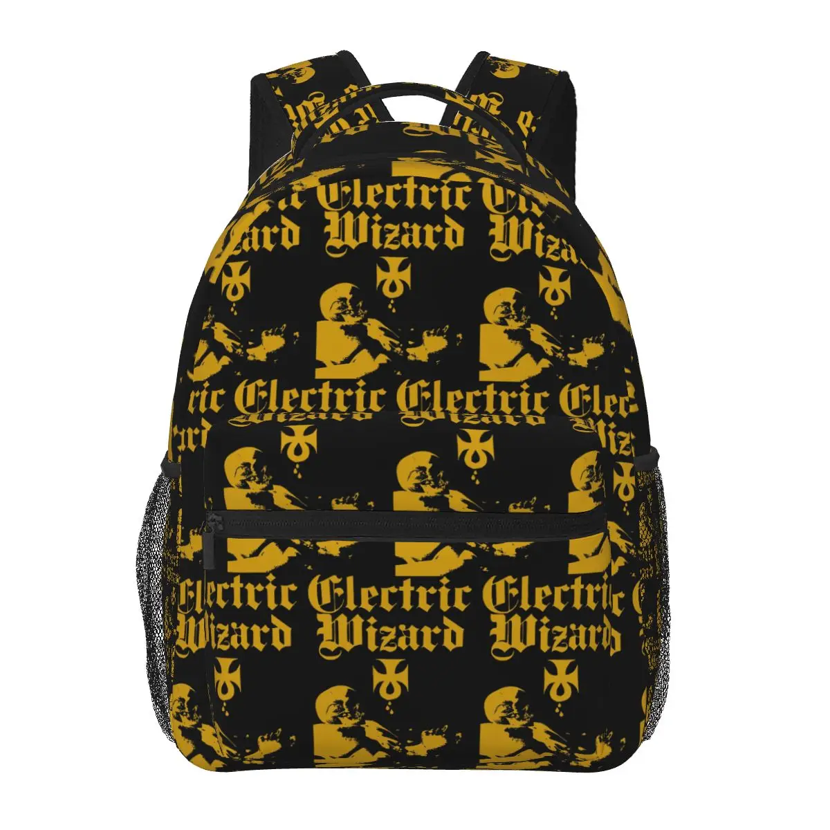 Art Band Electric Wizard Backpacks Boys Girls Bookbag Students School Bags Cartoon Kids Rucksack Shoulder Bag Large Capacity