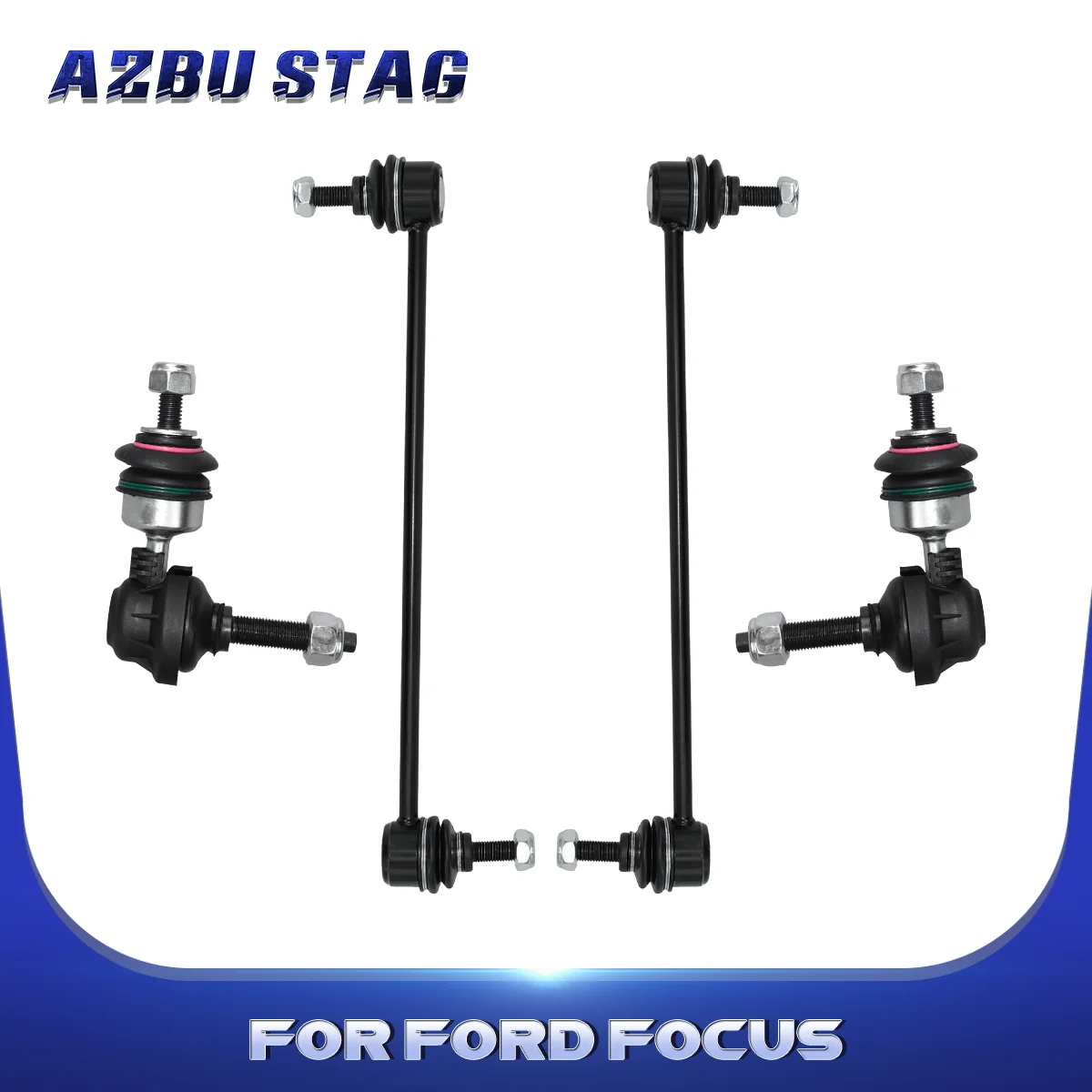 

AzbuStag 4Pcs Front Rear Stabilizer Bar End Link Suspension Kit for FORD FOCUS C-MAX 2012 2013 2014 2015 2016 2017 2018