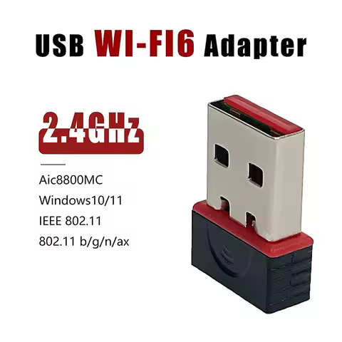 Mini WiFi 6 Network Signal Reception Driver-Free Wi-Fi Adapter USB Wifi Adapter Plug And Play 2.4G Network Card For PC Computer