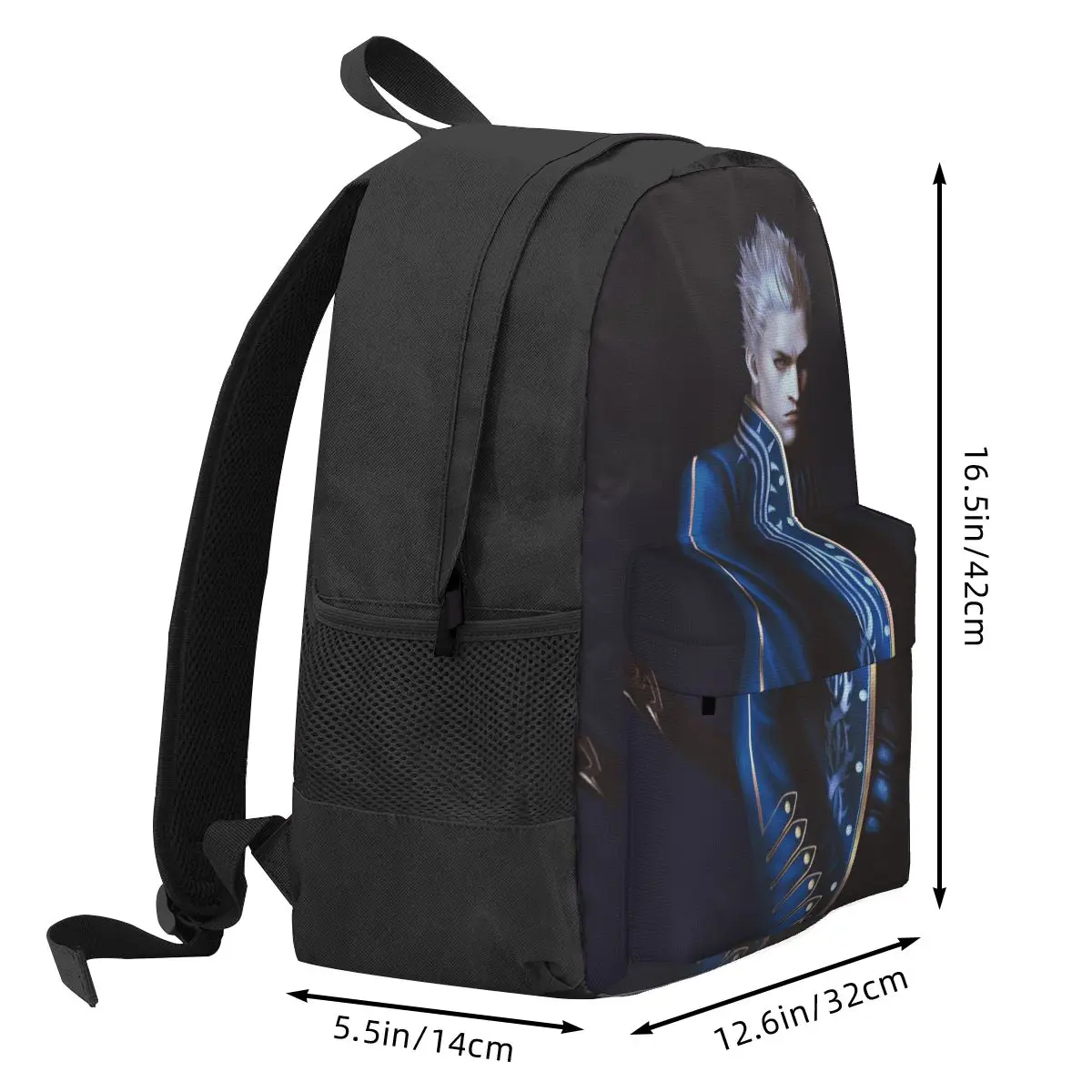 Vergil From The Devil May Cry Series Backpack Student BookBag Kids School Bag Computer Shoulder Bags for Men Women