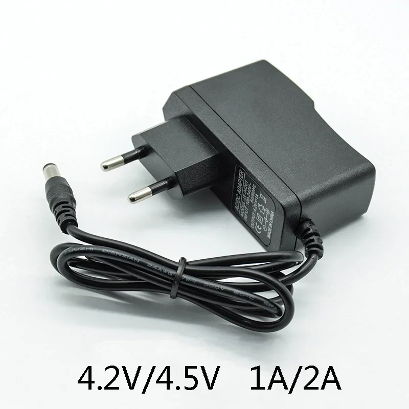 4.5V 1A 100-240V AC Converter Adapter DC 4.2V 1A 4.2V 2A 1000/2000 MA Power Supply Charger EU Plug 5.5mm * 2.5mm(2.1mm) AC To DC