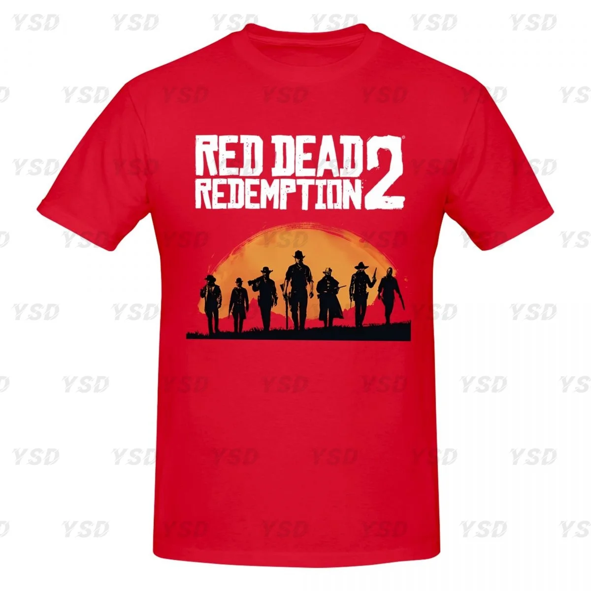 Red Dead Redemption Men's tight fitting sports T-shirt,cosy, Oversized print Tee shirt