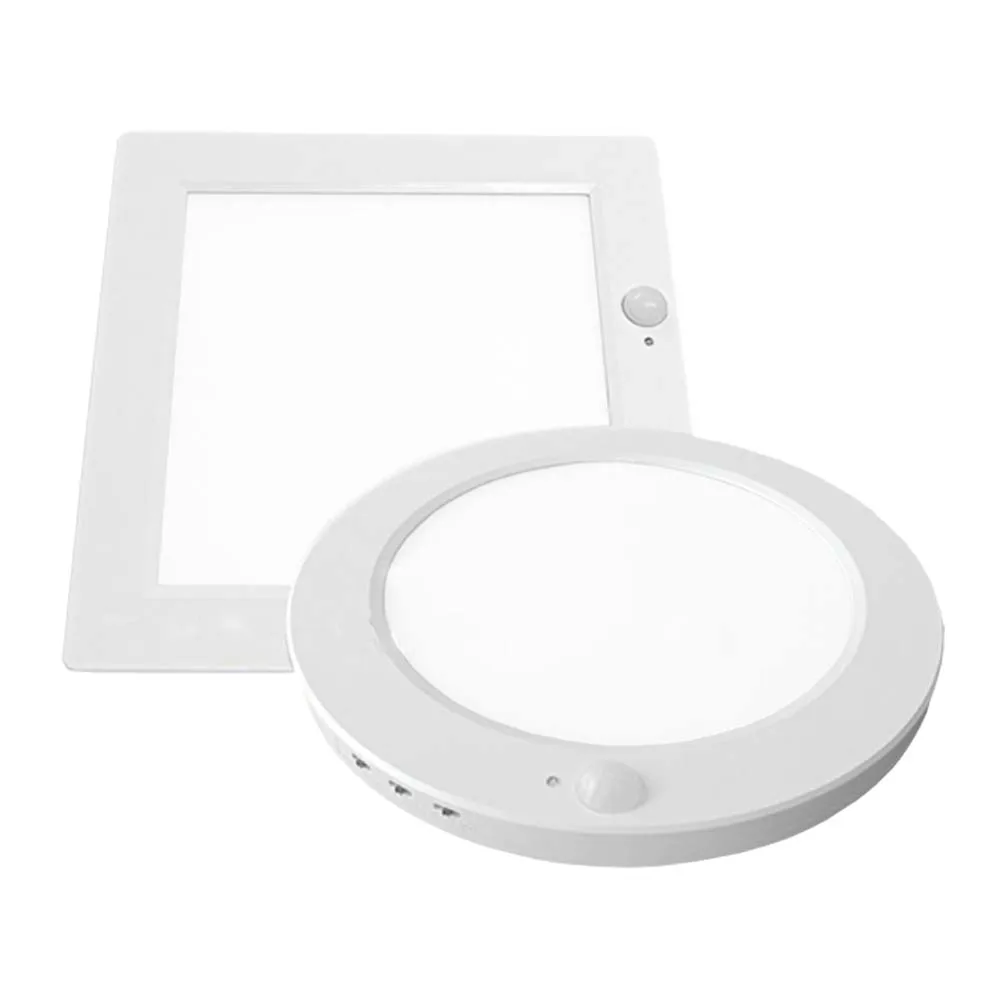 

Multi-functional Ultra-thin Flush Mount Panel Light with Infrared Human Body Senor Smart Embedded PIR Motion Sensor Ceiling Lamp