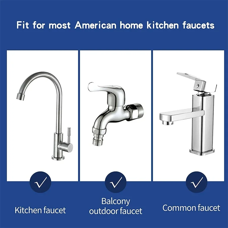 1-5Pcs 360° Kitchen Faucet Adapter 3 Modes Adjustable Faucet Sprayer Filter Diffuser Water Saving Nozzle Bath Tap Connector