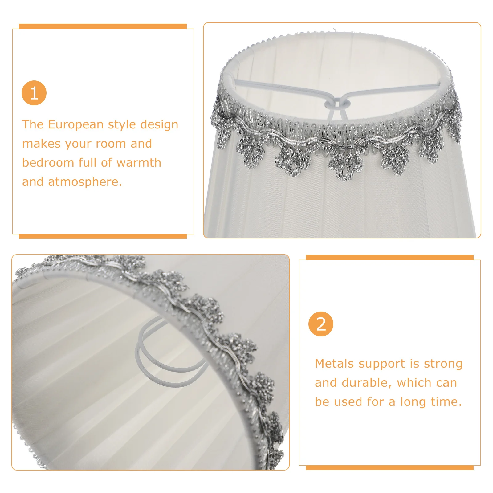 

1pc Cloth Lamp Shade Premium Fabric For Bedroom Living Room Floor Table Wall Lamp Dust-Proof Cover Lighting Accessory