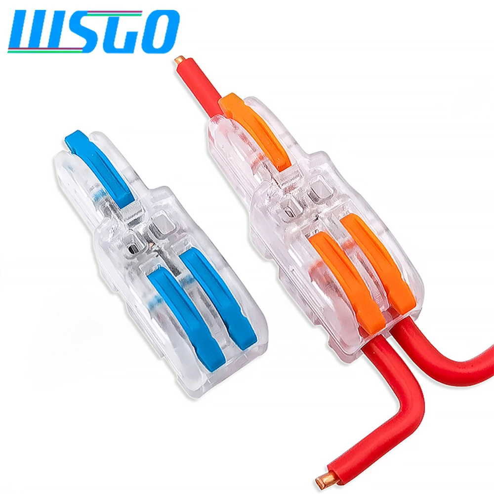 One-in-Multiple-Out Wire Connector, Color Handle, Branch Terminal, Transparent Shell, Combined Butt-Type Parallel Connector