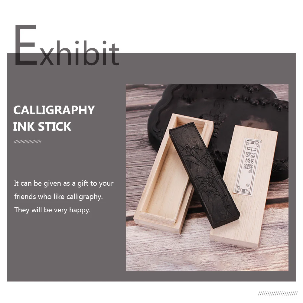 

1Set Chinese Calligraphy Ink Stick Long Exquisite Workmanship Practical for Calligraphy Painting Traditional Ink Strip