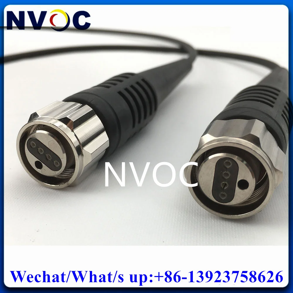 Imagem -04 - Conector Macho Redondo Odc Cabo Blindado de Fibra Óptica Núcleos Odc-fêmea-lc Jumper Om3300 mm 180m Pcs 4c Odc-f to sc 2pcs