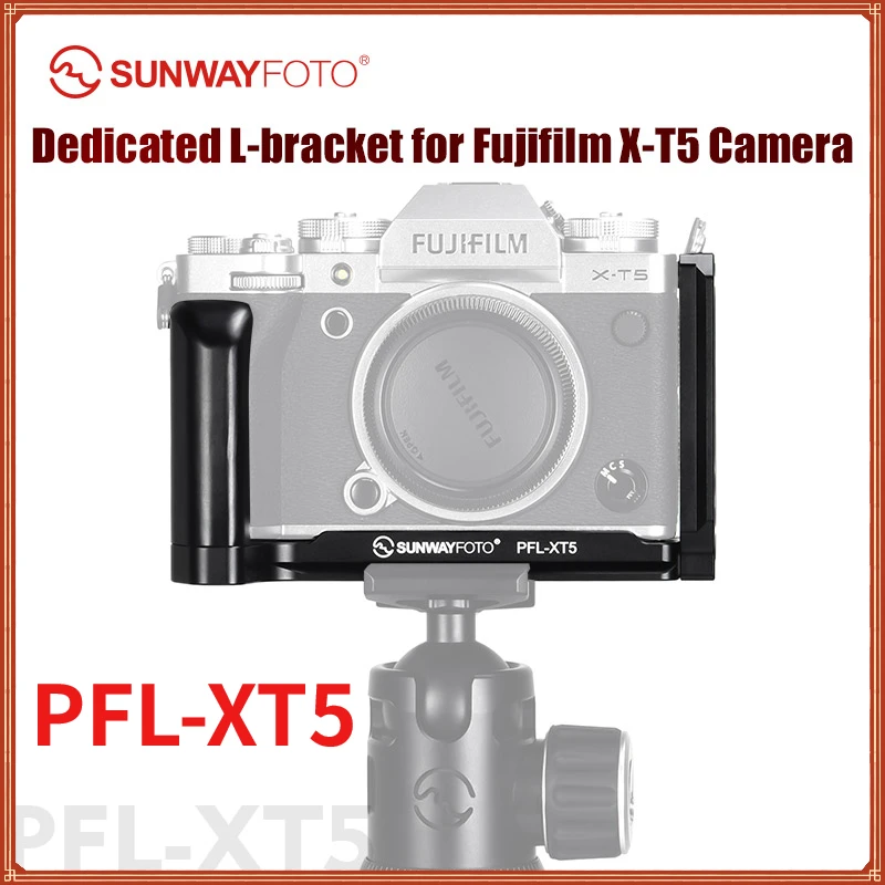 

SUNWAYFOTO PFL-XT5 L-bracket for Fujifilm X-T5 Arca Swiss Quick Release L Plate PF-XT5 Hand Grip