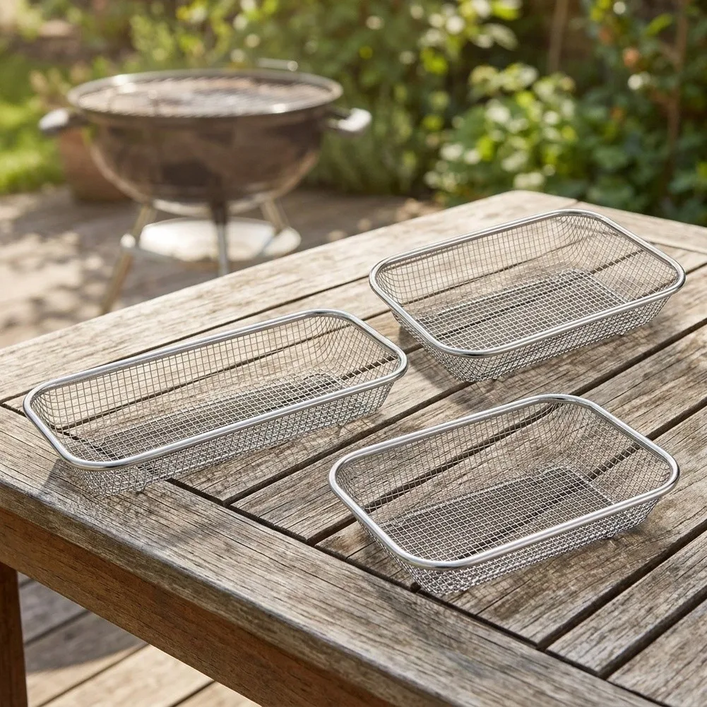 BBQ Storage Rack Made of 304 Stainless Steel for Grilling Tools Utensils and Spices with Modular Sizing Options