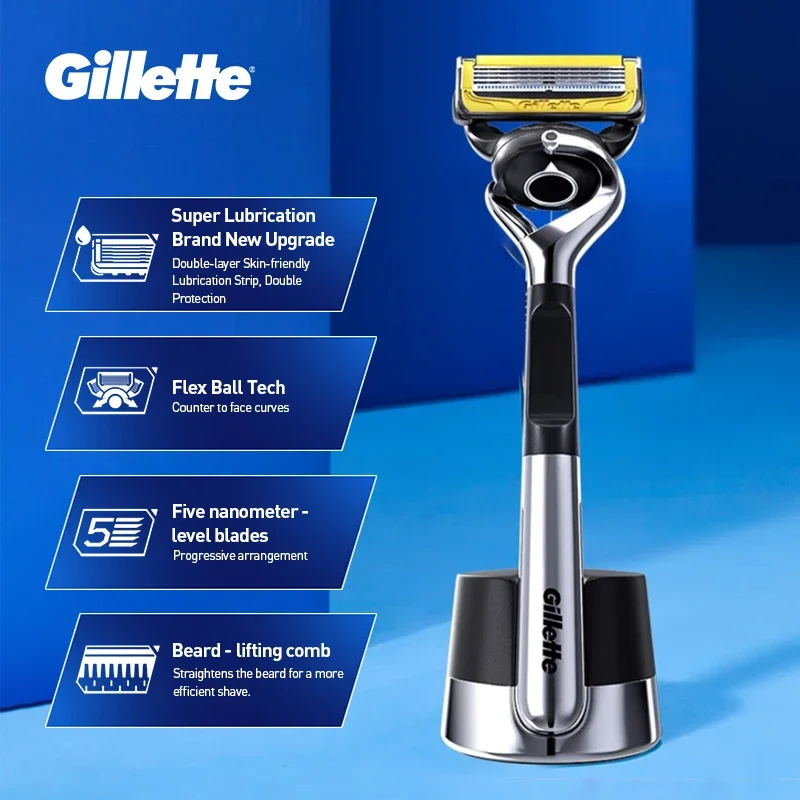 Gillette Fusion PROSHIELD Razor Blades Brand Shaving Machine Washable Manual Safety Shaver Refills For Men Face Beard Clean