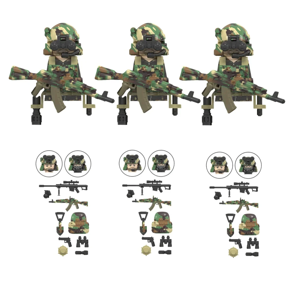 Modern Wars City Ghost Commando Special Forces Army Soldier Figures Police Military Weapon Building Blocks Toy For Children Gift