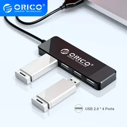 ORICO Mini USB HUB Multi 4 Port High Speed USB 2.0 Splitter Portable OTG Adapter For Computer Laptops Tablet PC Accessories